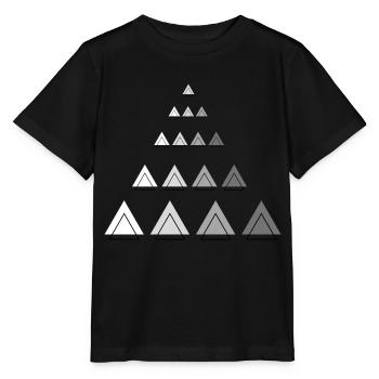 Dreiecke Bergform Moderne Dekoration - Stanley/Stella Kinder T-Shirt MINI CREATOR  - Schwarz - Vorne - Mikhail (115cm)