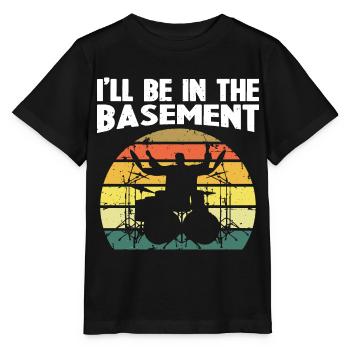 Funny Drummer Art For Men Women Drum Set Drumming - Stanley/Stella MINI CREATOR Kids’ T-Shirt - black - Front - Mikhail (115cm)