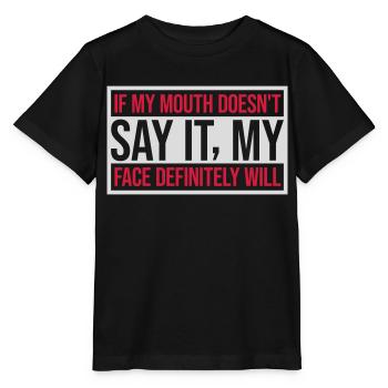 Mon visage le fera certainement - T-shirt bio MINI CREATOR Stanley/Stella Enfant - noir - Devant - Mikhail (115cm)