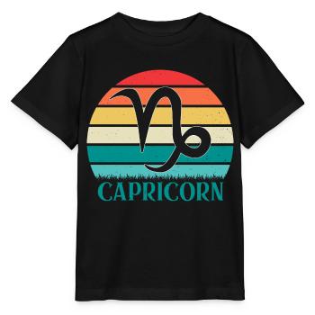 Capricorn - Stanley/Stella MINI CREATOR Kids’ T-Shirt - black - Front - Mikhail (115cm)