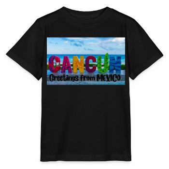 Grüße aus Mexiko . Cancun - Stanley/Stella Kinder T-Shirt MINI CREATOR  - Schwarz - Vorne - Mikhail (115cm)