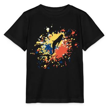 Éclaboussure de couleur de fille de sirène - T-shirt bio MINI CREATOR Stanley/Stella Enfant - noir - Devant - Mikhail (115cm)