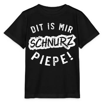 Dit is mir Schnurz Piepe Grunge white - Stanley/Stella Kinder T-Shirt MINI CREATOR  - Schwarz - Vorne - Mikhail (115cm)