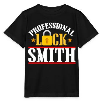 Serrurier professionnel - Serrurier - T-shirt bio MINI CREATOR Stanley/Stella Enfant - noir - Devant - Mikhail (115cm)