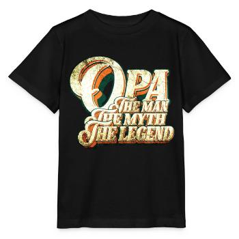 THE MAN THE MYTH THE LEGEND OPA - Stanley/Stella Kinder T-Shirt MINI CREATOR  - Schwarz - Vorne - Mikhail (115cm)