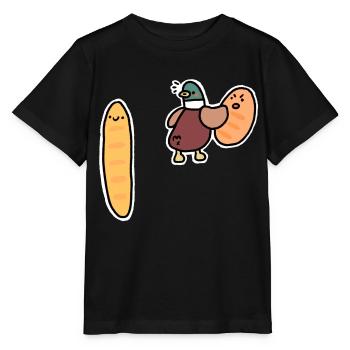 Ente mit Brot Meme - Stanley/Stella Kinder T-Shirt MINI CREATOR  - Schwarz - Vorne - Mikhail (115cm)