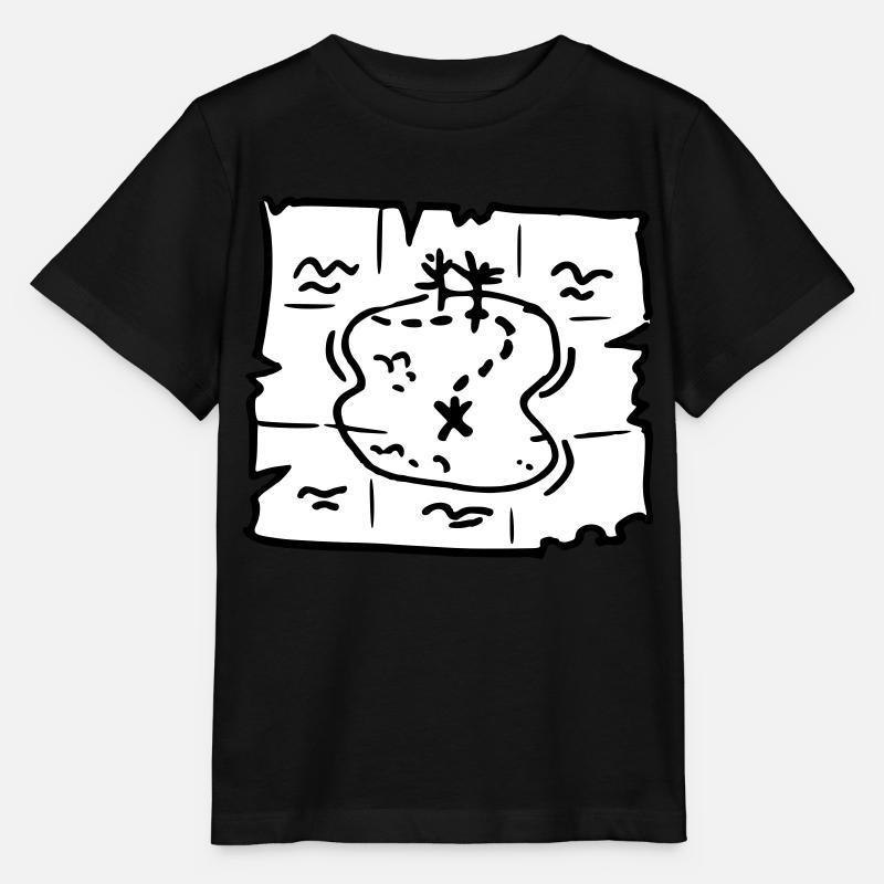 Pirate map - T-shirt bio MINI CREATOR Stanley/Stella Enfant - noir