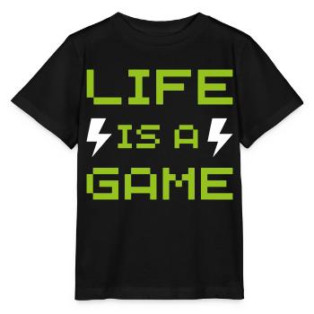 LA VIE EST UN JEU DE HASARD CITATION - T-shirt bio MINI CREATOR Stanley/Stella Enfant - noir - Devant - Mikhail (115cm)