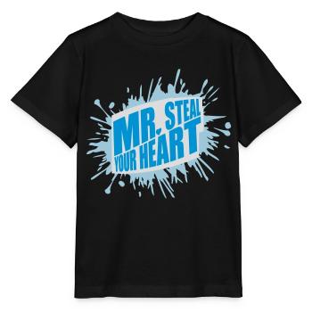 Mr steal your heart - Stanley/Stella MINI CREATOR Kids’ T-Shirt - black - Front - Mikhail (115cm)