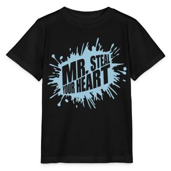 Mr steal your heart - Stanley/Stella MINI CREATOR Kids’ T-Shirt - black - Front - Mikhail (115cm)