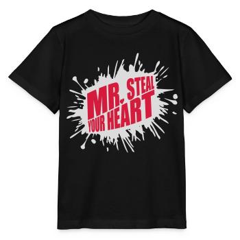 Mr steal your heart - Stanley/Stella MINI CREATOR Kids’ T-Shirt - black - Front - Mikhail (115cm)