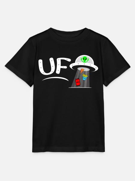 UFO 🖤💙 und Universum - Stanley/Stella Kinder T-Shirt MINI CREATOR - Schwarz