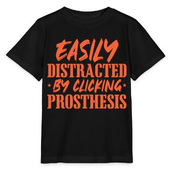 Easily Distracted By Clicking Prosthesis - - Stanley/Stella MINI CREATOR Kids’ T-Shirt - black - Front - Mikhail (115cm)