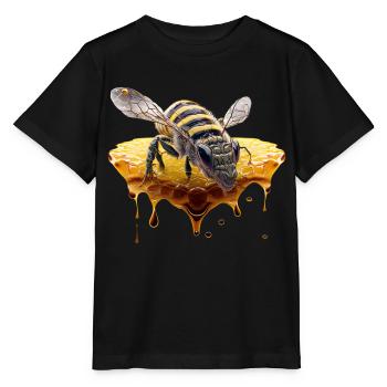 Nid d’abeille - T-shirt bio MINI CREATOR Stanley/Stella Enfant - noir - Devant - Mikhail (115cm)