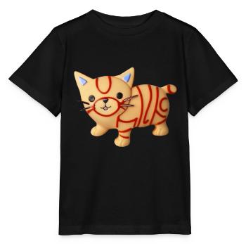 Cher chat gentil - T-shirt bio MINI CREATOR Stanley/Stella Enfant - noir - Devant - Mikhail (115cm)