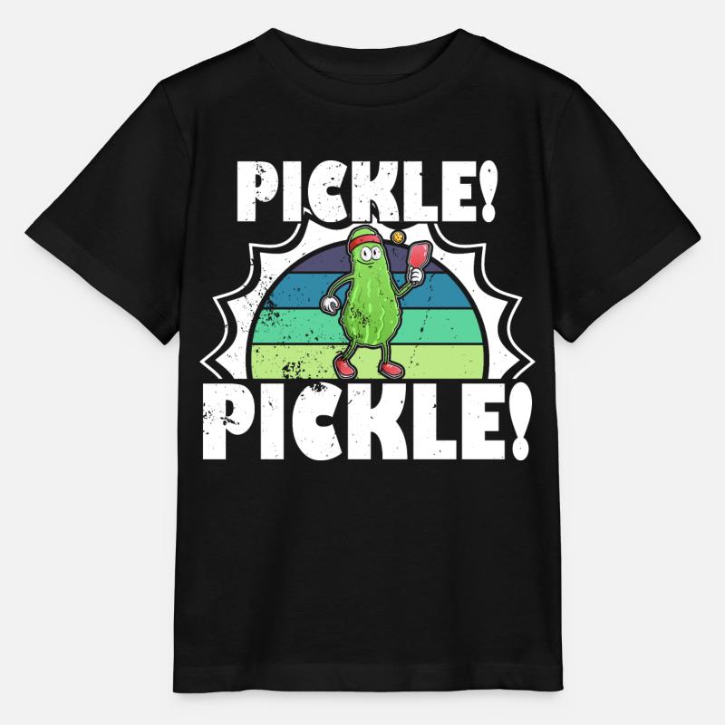 Pickle Pickelball Gurke Schläger Lustig - Stanley/Stella Kinder T-Shirt MINI CREATOR - Schwarz