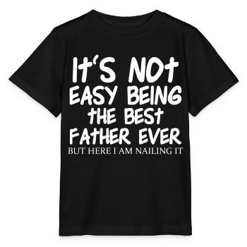 Neuer Vater Geschenk von Tochter Sohn, Vatertag Best D - Stanley/Stella Kinder T-Shirt MINI CREATOR  - Schwarz - Vorne - Mikhail (115cm)
