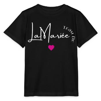 Team de la mariée - T-shirt bio MINI CREATOR Stanley/Stella Enfant - noir - Devant - Mikhail (115cm)