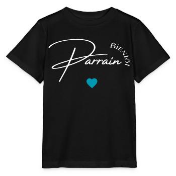 Bientôt parrain - T-shirt bio MINI CREATOR Stanley/Stella Enfant - noir - Devant - Mikhail (115cm)