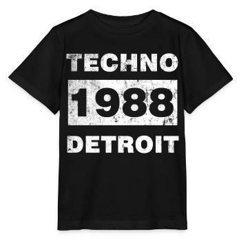 MUSIQUE TECHNO BLANC - T-shirt bio MINI CREATOR Stanley/Stella Enfant - noir - Devant - Mikhail (115cm)