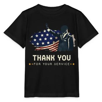 Thank You For Your Service Patriotic Veterans Day - T-shirt bio MINI CREATOR Stanley/Stella Enfant - noir - Devant - Mikhail (115cm)