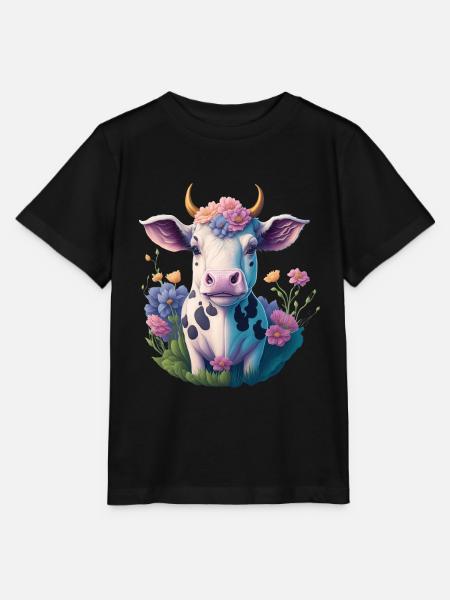Kuh - Stanley/Stella Kinder T-Shirt MINI CREATOR - Schwarz