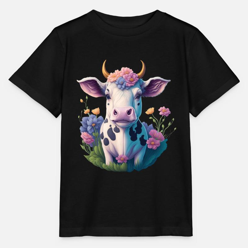 Kuh - Stanley/Stella Kinder T-Shirt MINI CREATOR - Schwarz