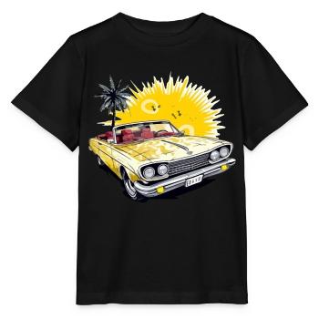 Voiture cabriolet américaine - T-shirt bio MINI CREATOR Stanley/Stella Enfant - noir - Devant - Mikhail (115cm)