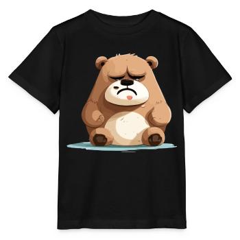Titi, der traurige Bär - Stanley/Stella Kinder T-Shirt MINI CREATOR  - Schwarz - Vorne - Mikhail (115cm)