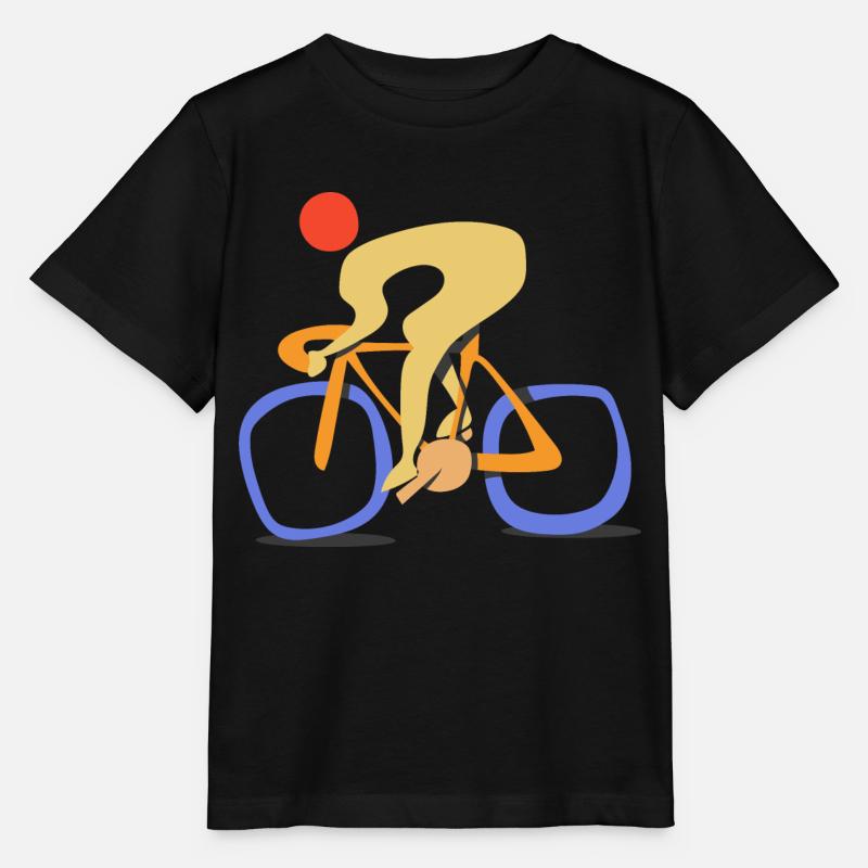Schneller Rennradfahrer. zeitgenössischer abstrakter Stil Cyclin - Stanley/Stella Kinder T-Shirt MINI CREATOR  - Schwarz