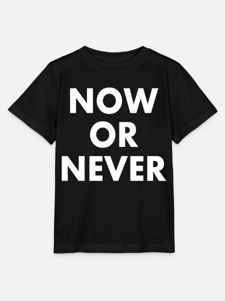 Now or never - Stanley/Stella Kinder T-Shirt MINI CREATOR - Schwarz