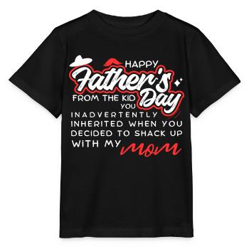 Happy Fathers Day From The Kid - Stanley/Stella MINI CREATOR Kids’ T-Shirt - black - Front - Mikhail (115cm)
