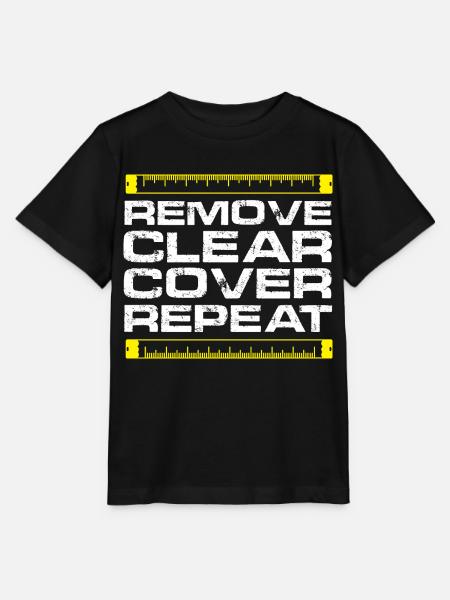 Remove Clear Cover Repeat - Stanley/Stella Kinder T-Shirt MINI CREATOR  - Schwarz