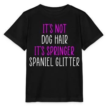 Springer spaniel glitter - Stanley/Stella MINI CREATOR Kids’ T-Shirt - black - Front - Mikhail (115cm)