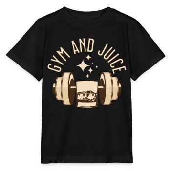 Lustiges Fitnessstudio Zitat Fitnessstudio und Saft - Stanley/Stella Kinder T-Shirt MINI CREATOR  - Schwarz - Vorne - Mikhail (115cm)