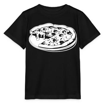 Pizza Restauration rapide Pizzeria - T-shirt bio MINI CREATOR Stanley/Stella Enfant - noir - Devant - Mikhail (115cm)