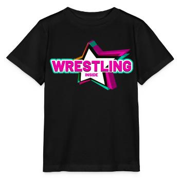 Wrestling Star à l’intérieur - T-shirt bio MINI CREATOR Stanley/Stella Enfant - noir - Devant - Mikhail (115cm)