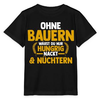 Landwirtschaft Landwirt Traktor Bauernhof Bauer - Stanley/Stella Kinder T-Shirt MINI CREATOR  - Schwarz - Vorne - Mikhail (115cm)
