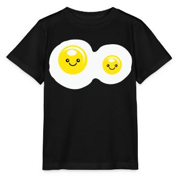 Œufs au plat - T-shirt bio MINI CREATOR Stanley/Stella Enfant - noir - Devant - Mikhail (115cm)