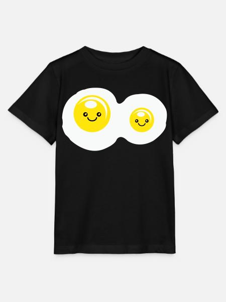 Huevos fritos - Camiseta para niños MINI CREATOR de Stanley/Stella - negro
