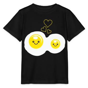 Amour des œufs au plat - T-shirt bio MINI CREATOR Stanley/Stella Enfant - noir - Devant - Mikhail (115cm)