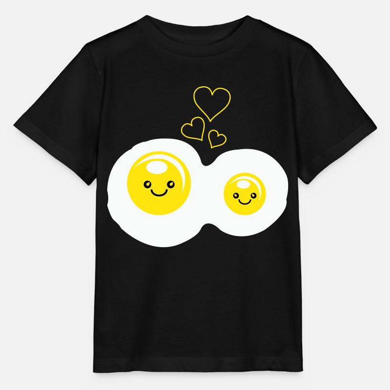 Amour des œufs au plat - T-shirt bio MINI CREATOR Stanley/Stella Enfant - noir