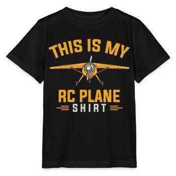 Modèle d’avion télécommandé - T-shirt bio MINI CREATOR Stanley/Stella Enfant - noir - Devant - Mikhail (115cm)
