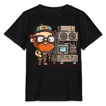Geek Chic - T-shirt bio MINI CREATOR Stanley/Stella Enfant - noir - Devant - Mikhail (115cm)