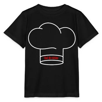 Chef de cuisine Kochmütze - Stanley/Stella Kinder T-Shirt MINI CREATOR  - Schwarz - Vorne - Mikhail (115cm)