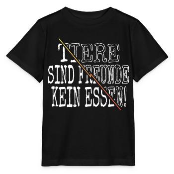 love saying meatless food veganism - Stanley/Stella MINI CREATOR Kids’ T-Shirt - black - Front - Mikhail (115cm)