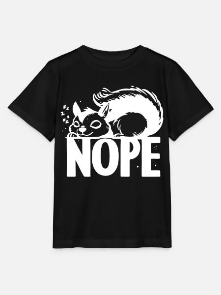 Nope Eichhörnchen Faulenzer Geschenkideen - Stanley/Stella Kinder T-Shirt MINI CREATOR - Schwarz