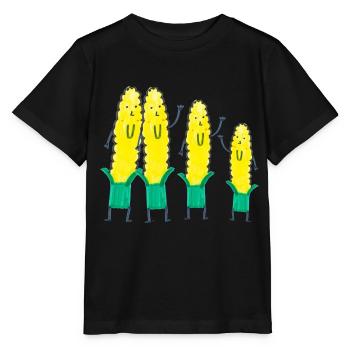 Einen schönen Herbst! Ja, es ist MAIS! - Stanley/Stella Kinder T-Shirt MINI CREATOR  - Schwarz - Vorne - Mikhail (115cm)