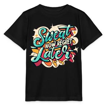 Sweat Now Regret Later - Stanley/Stella MINI CREATOR Kids’ T-Shirt - black - Front - Mikhail (115cm)