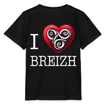 I love breizh triskel von i love bretagne - Stanley/Stella Kinder T-Shirt MINI CREATOR  - Schwarz - Vorne - Mikhail (115cm)
